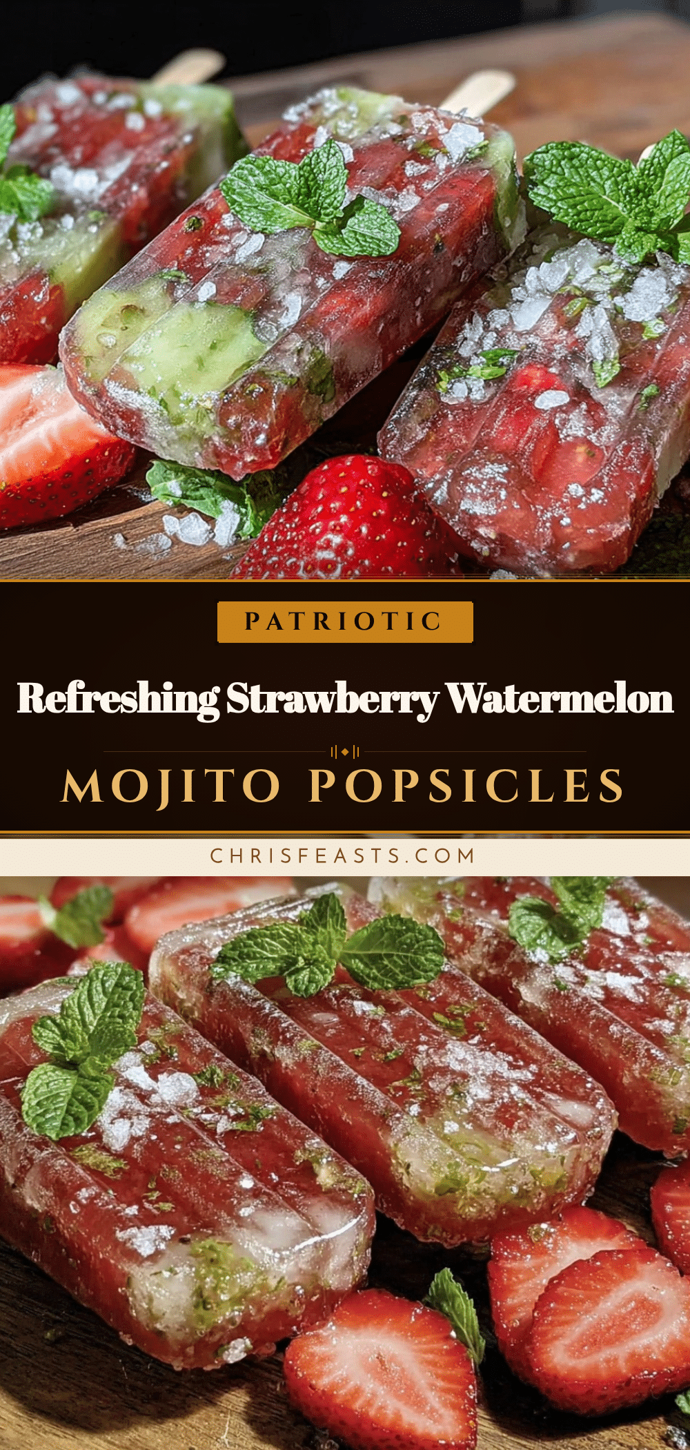 strawberry watermelon mojito popsicles recipe