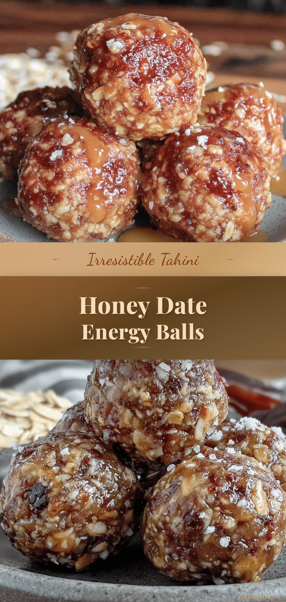 tahini honey no-bake energy date balls recipe