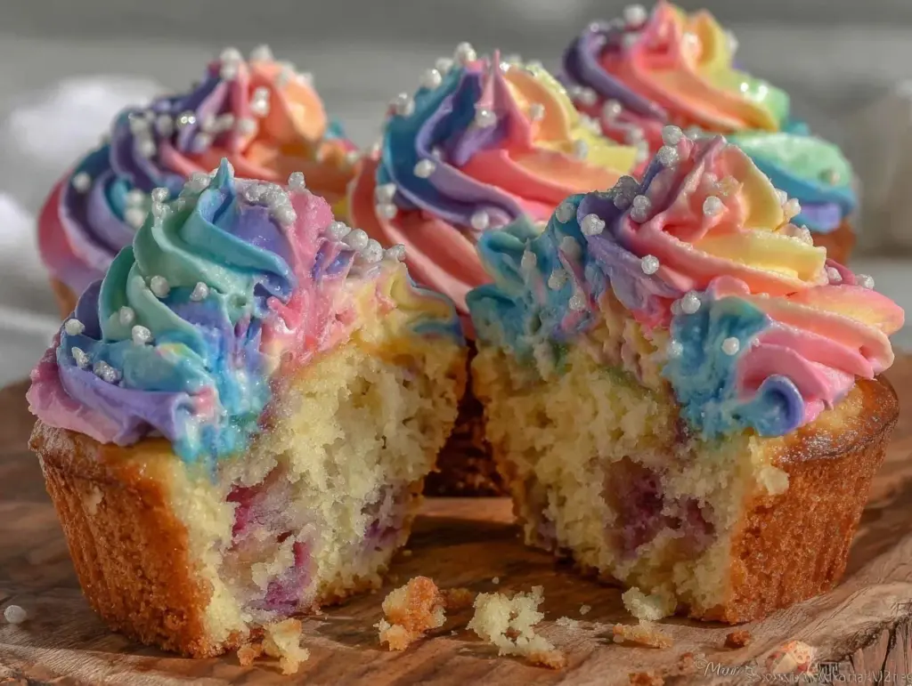 tie-dye vanilla cupcakes - featured image