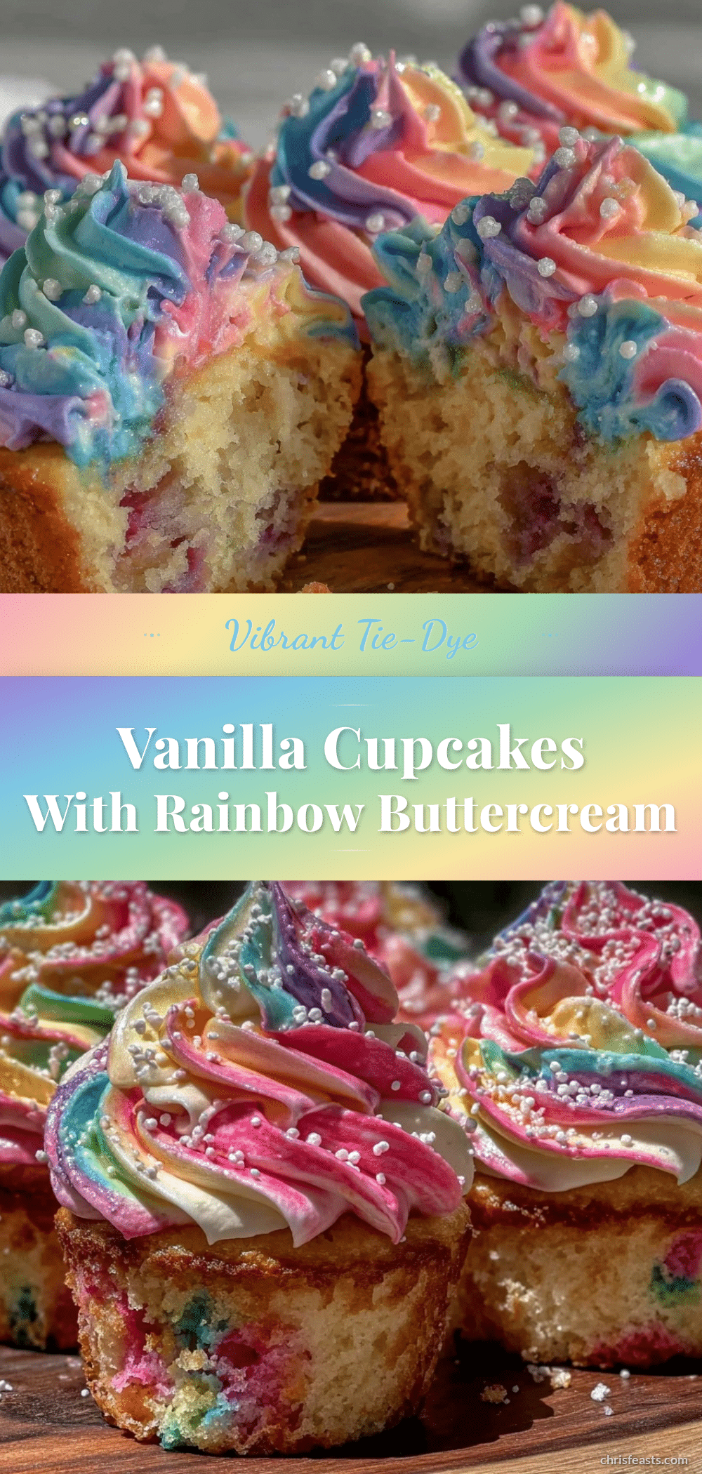 tie-dye vanilla cupcakes recipe