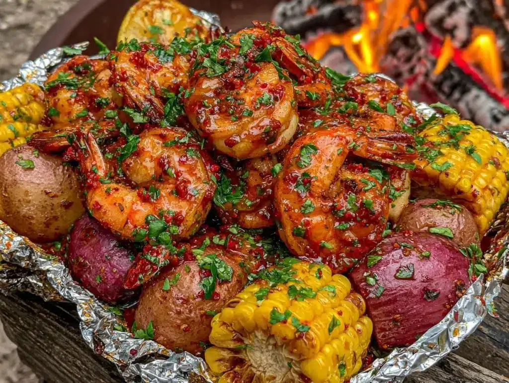 tin foil shrimp boil packets - featured image