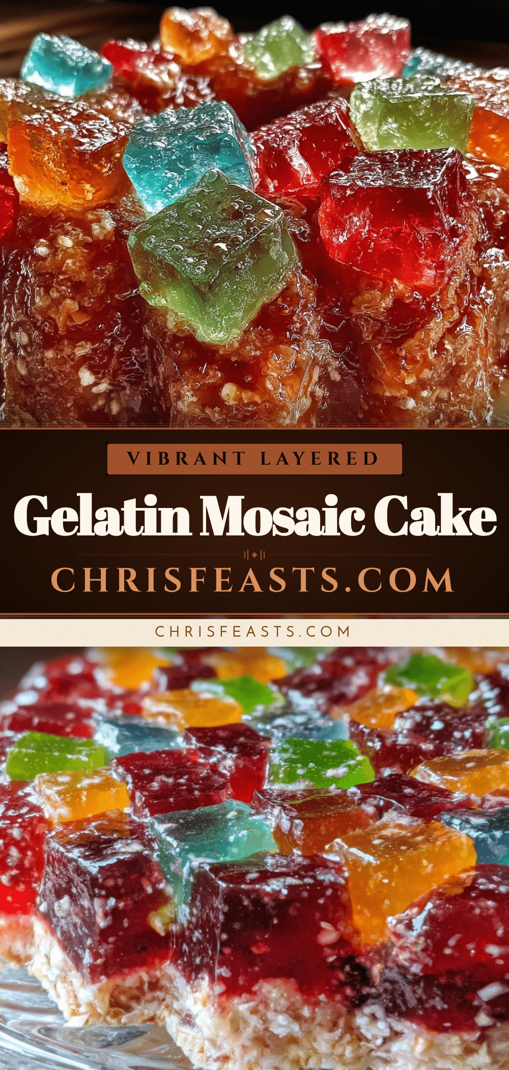 vibrant layered gelatin mosaic cake recipe