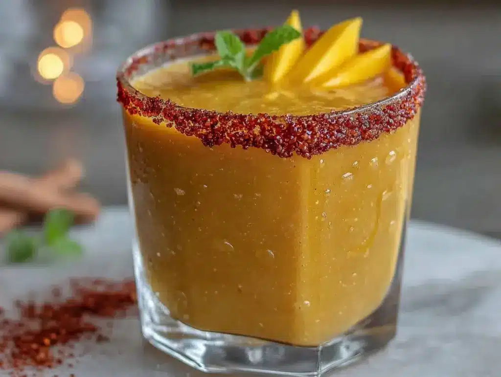 virgin mango margarita mocktail - featured image