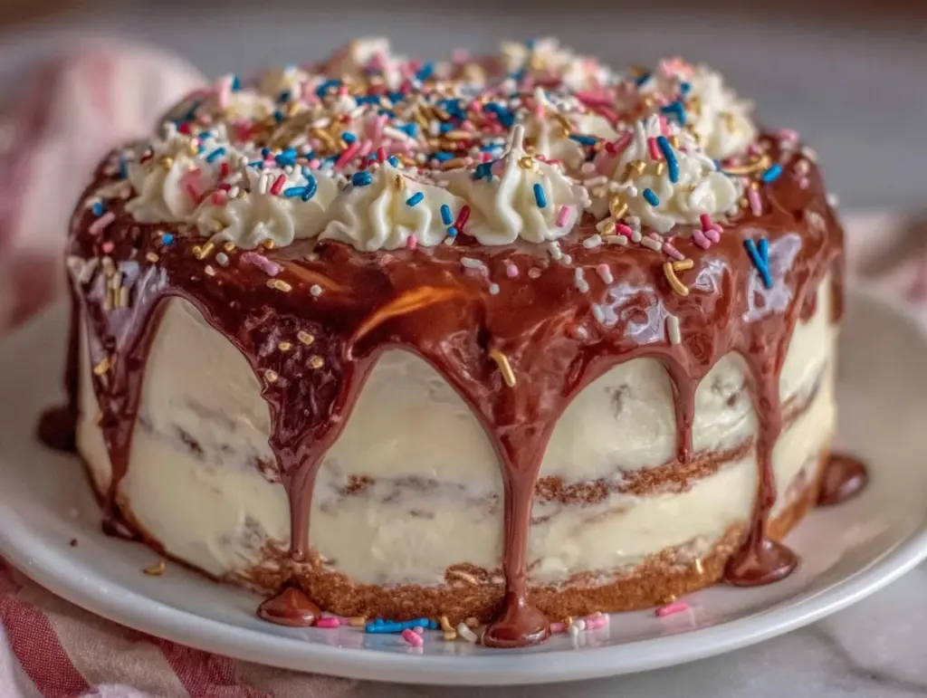 waterfall drip cake - featured image
