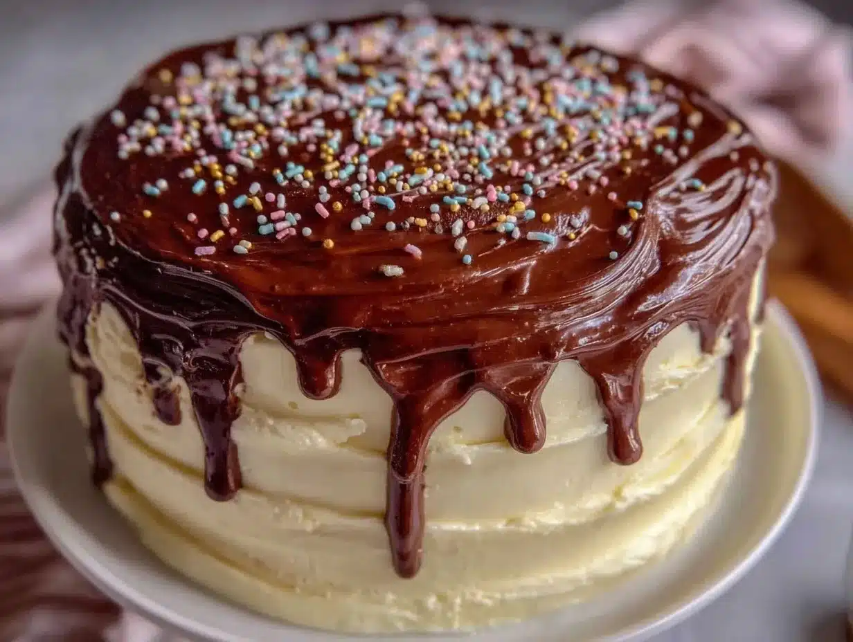 waterfall drip cake preparation steps