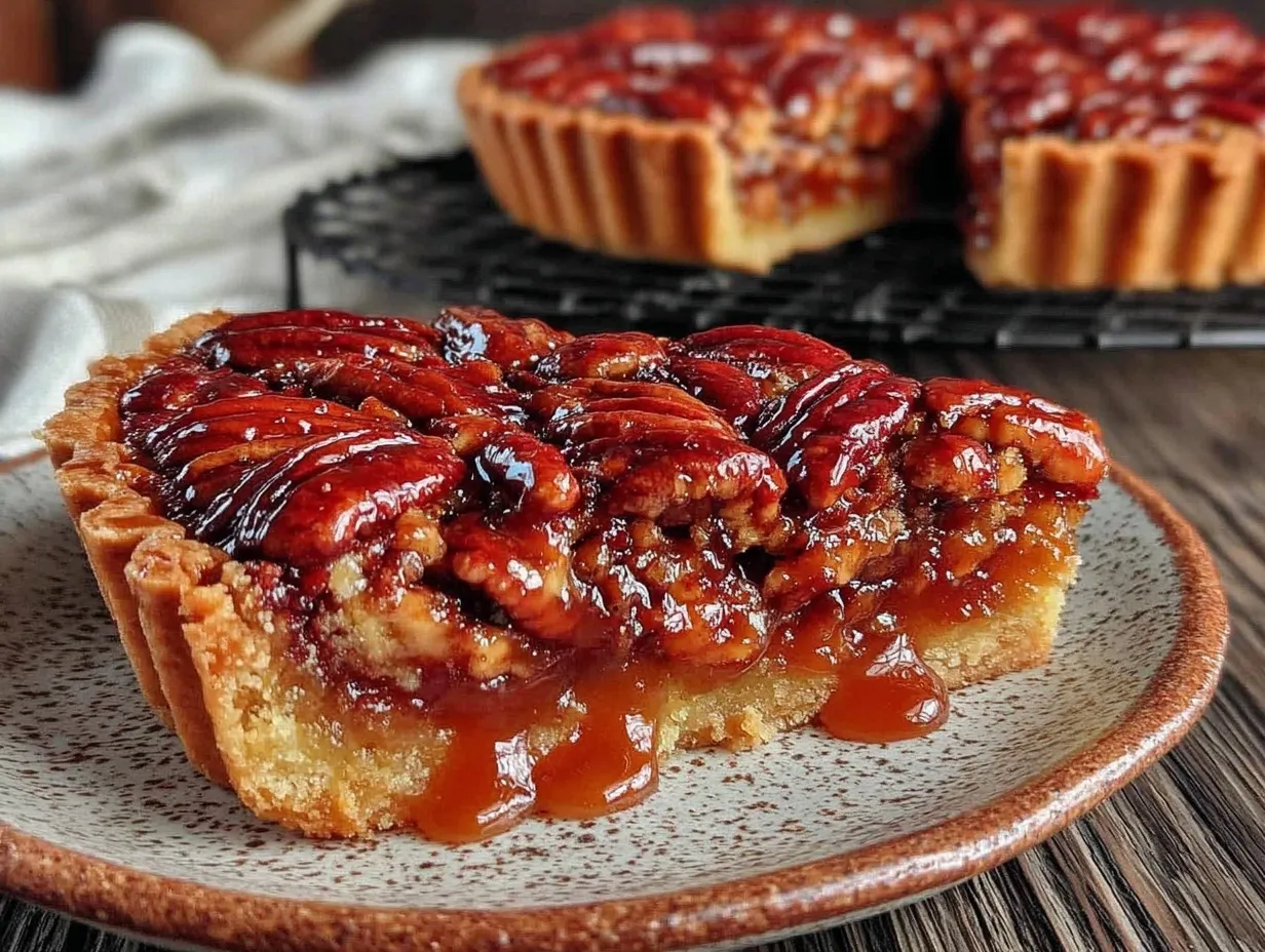Whiskey Caramel Pecan Tart preparation steps