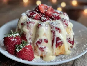 white chocolate strawberry trifle dome - featured image