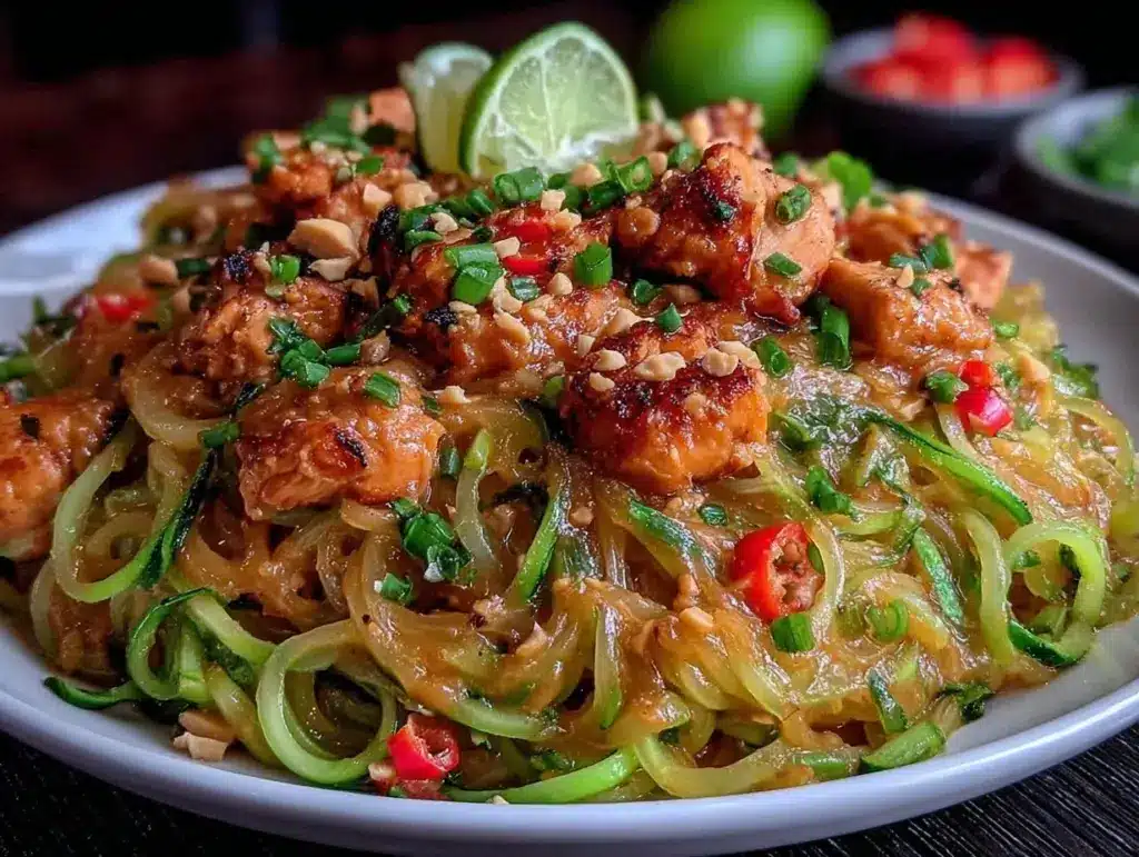 zucchini noodle pad thai - featured image