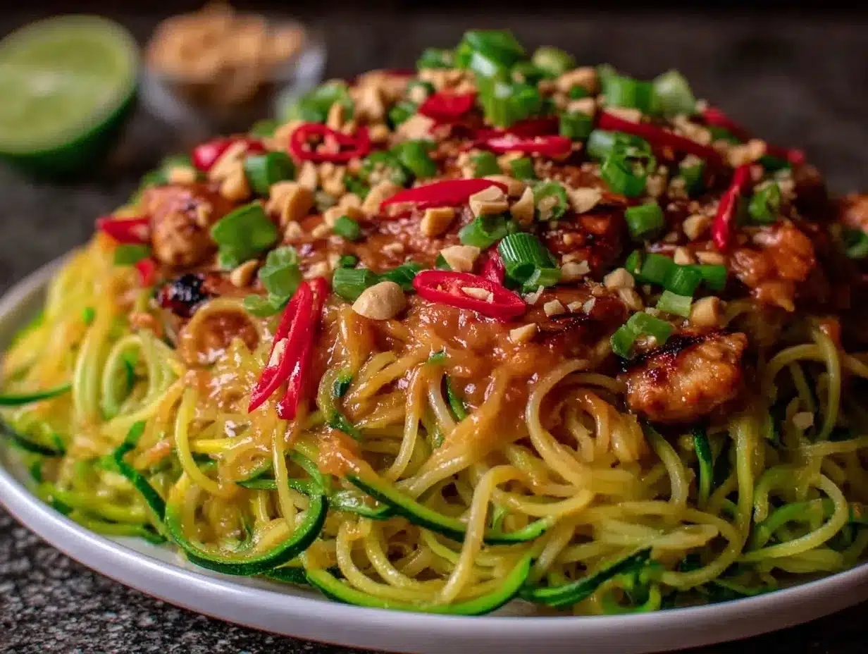 zucchini noodle pad thai preparation steps