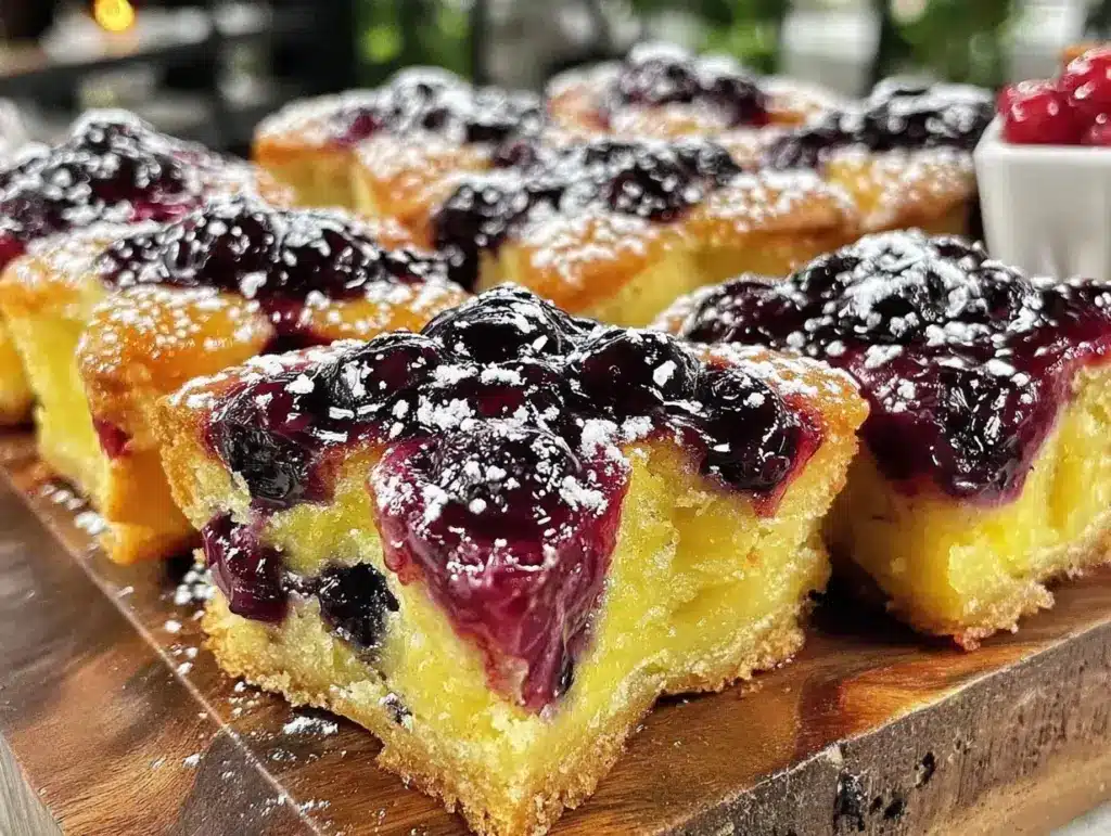 blueberry lemon bars - featured image