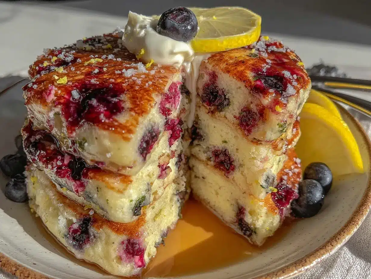 blueberry lemon ricotta pancakes preparation steps