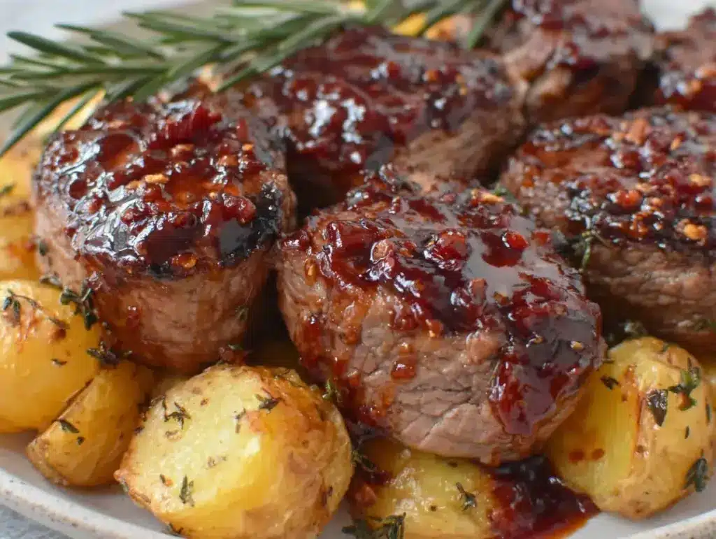 bourbon maple glazed pork tenderloin - featured image