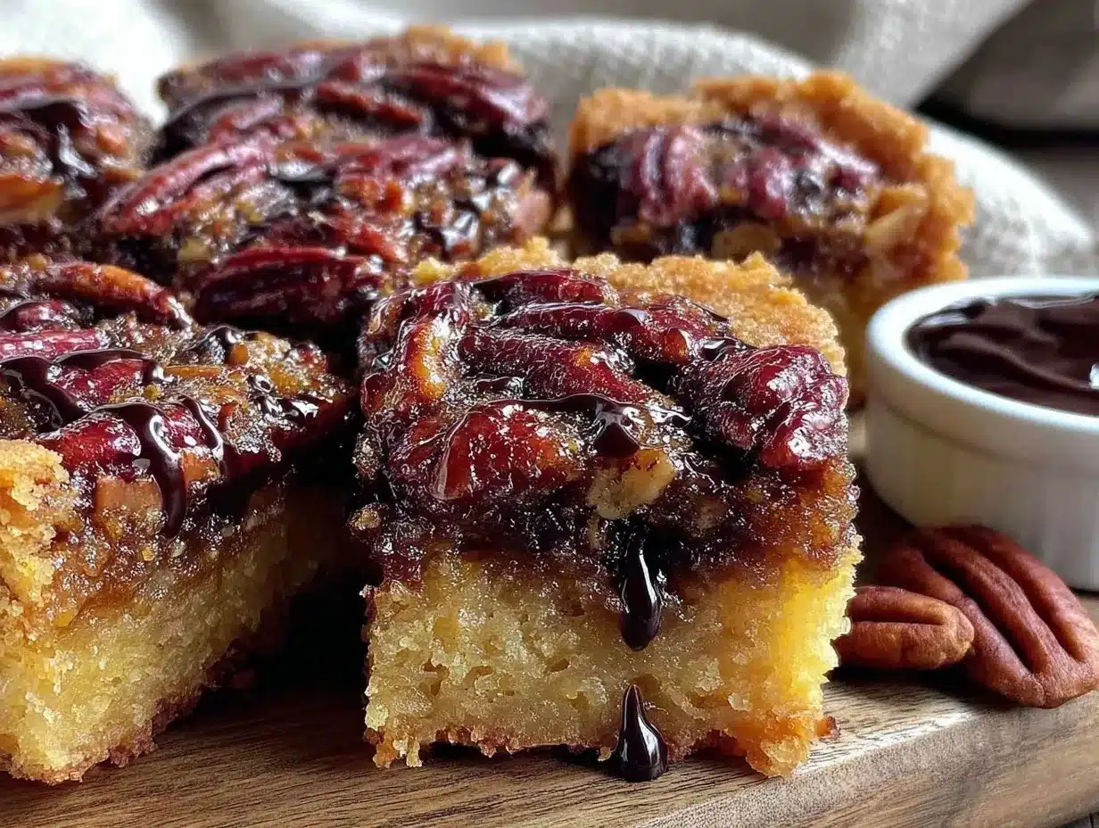 bourbon pecan pie bars preparation steps