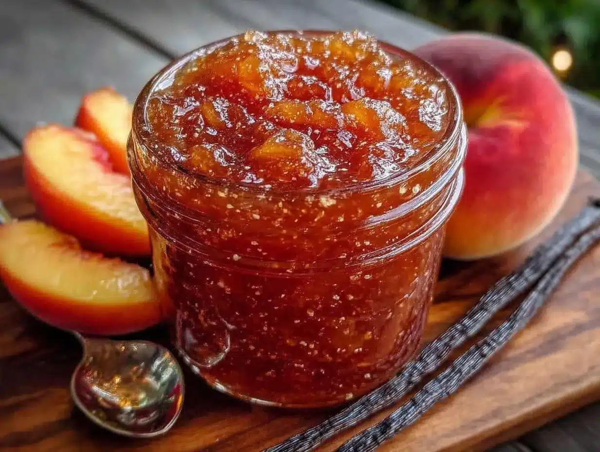 bourbon vanilla peach jam preparation steps