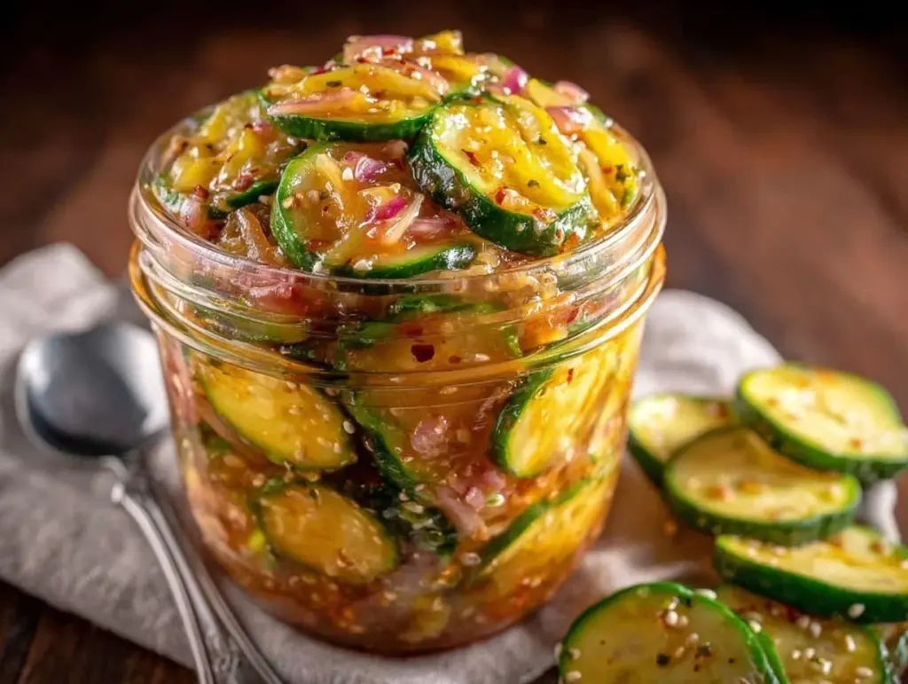 bread and butter zucchini pickles - featured image