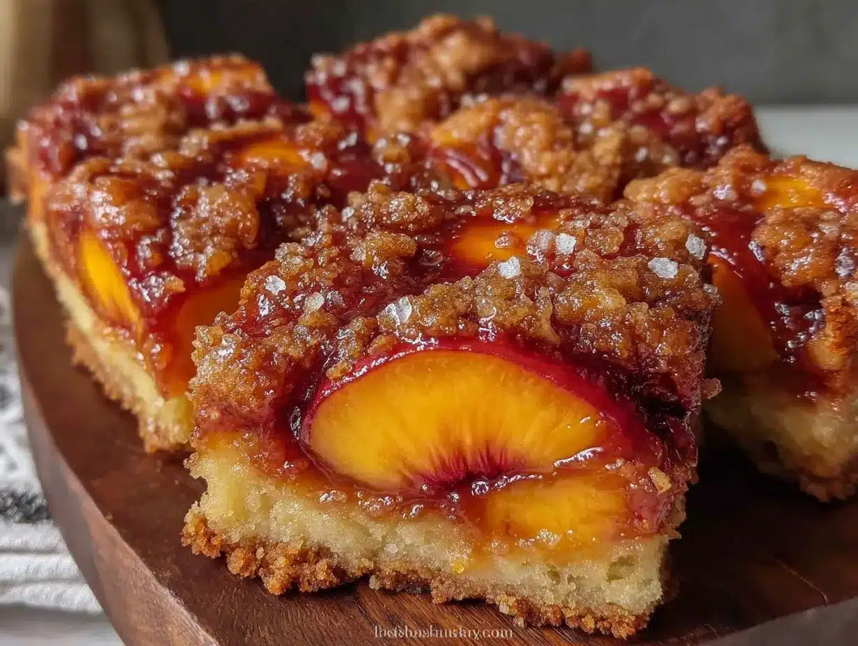 brown butter peach cobbler bars preparation steps