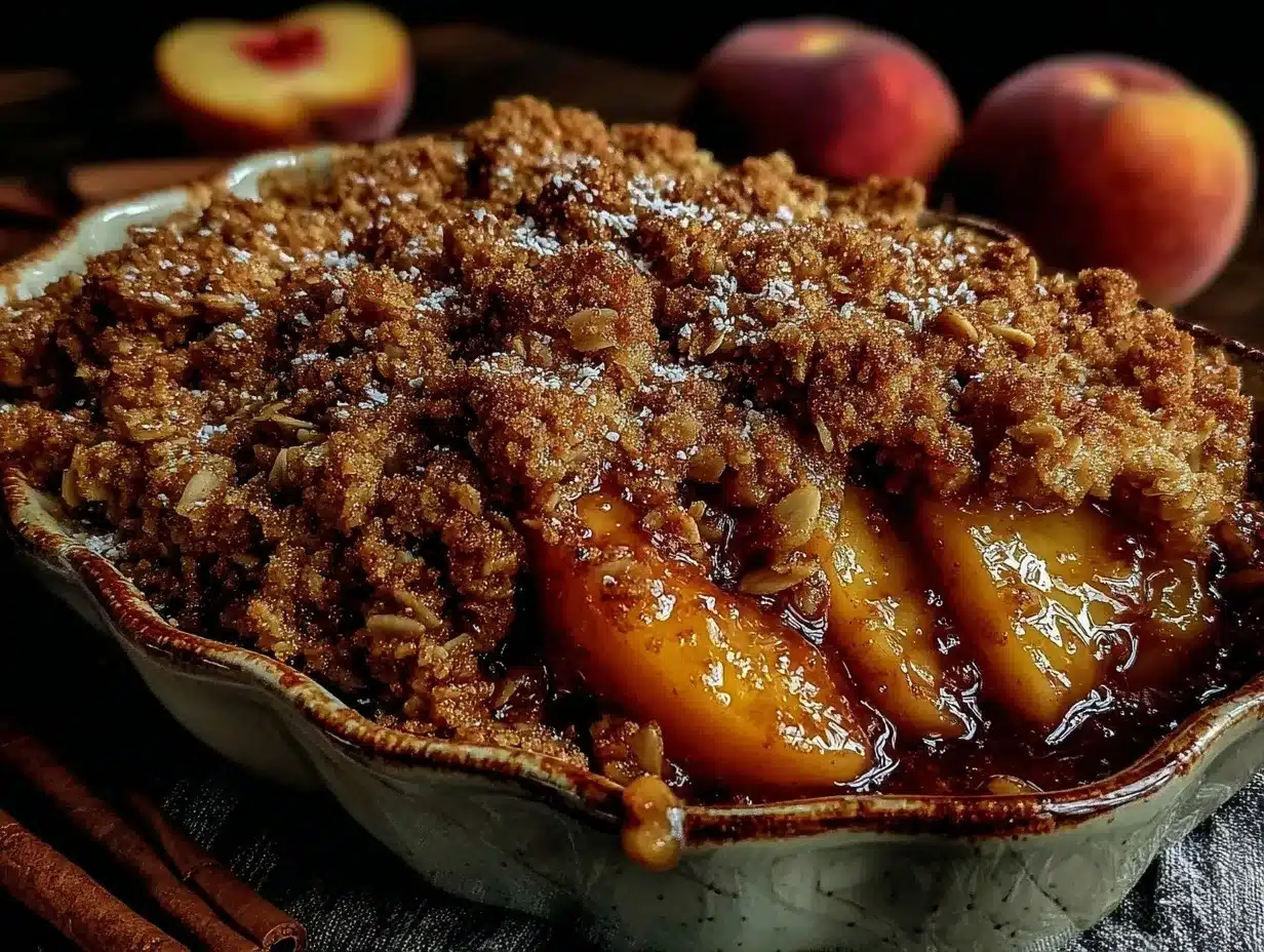 brown butter peach crisp preparation steps