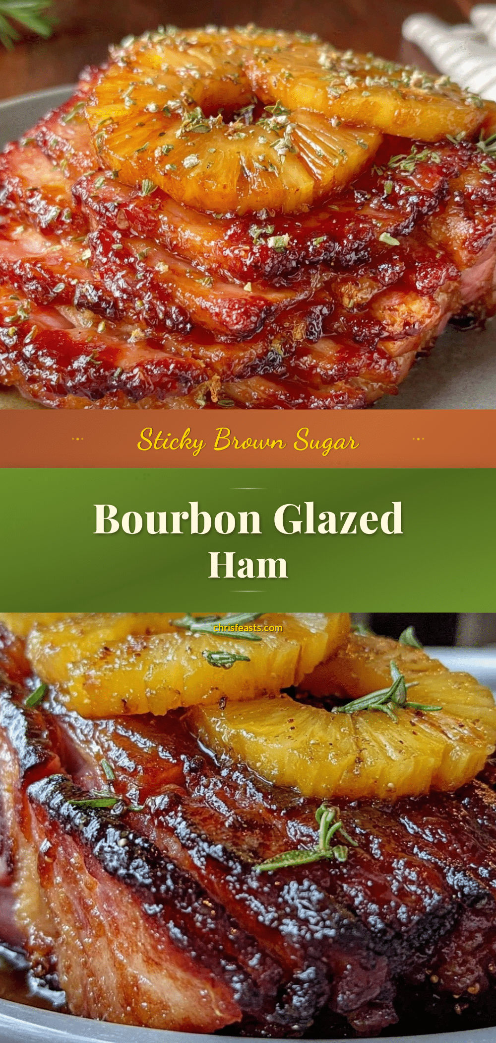 brown sugar bourbon glazed ham recipe