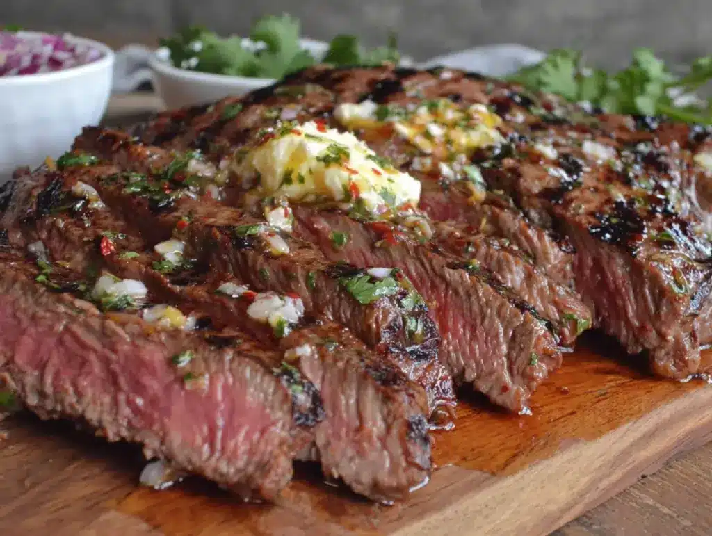 chimichurri grilled flank steak - featured image