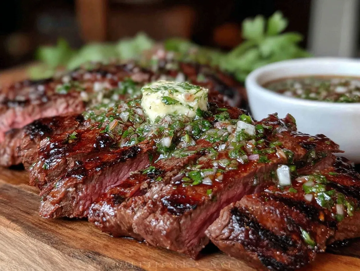 chimichurri grilled flank steak preparation steps