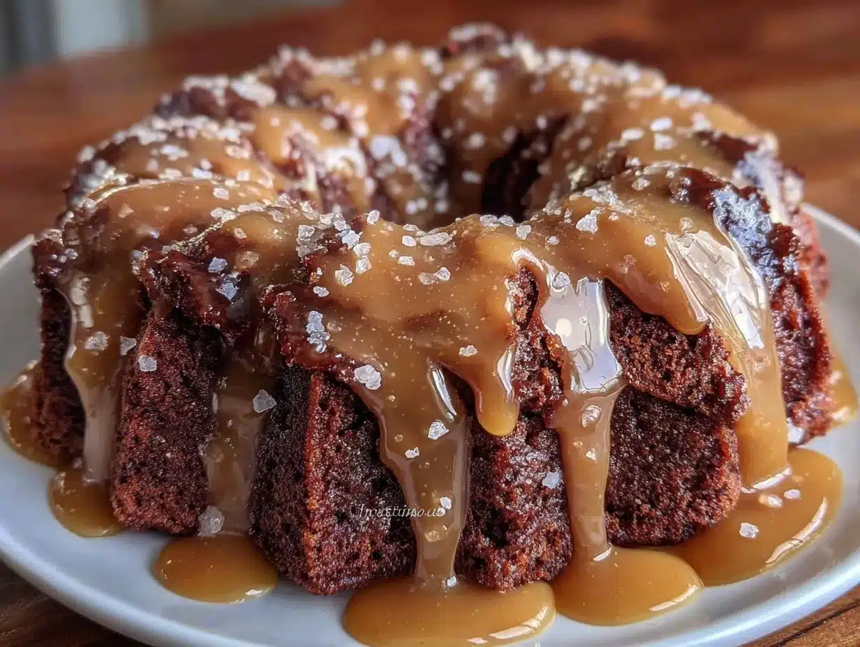 chocolate whiskey bundt cake preparation steps