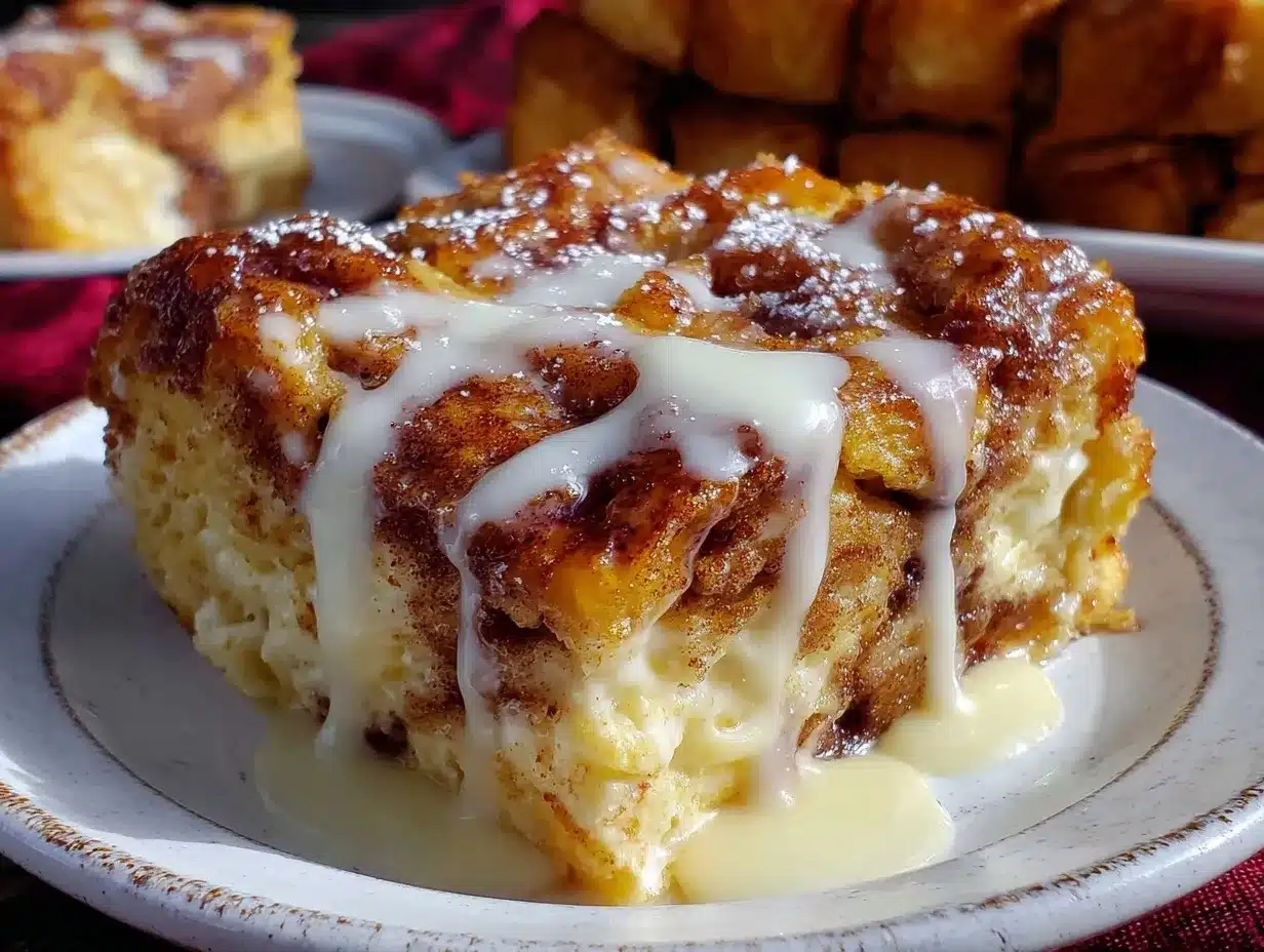 cinnamon roll french toast bake preparation steps