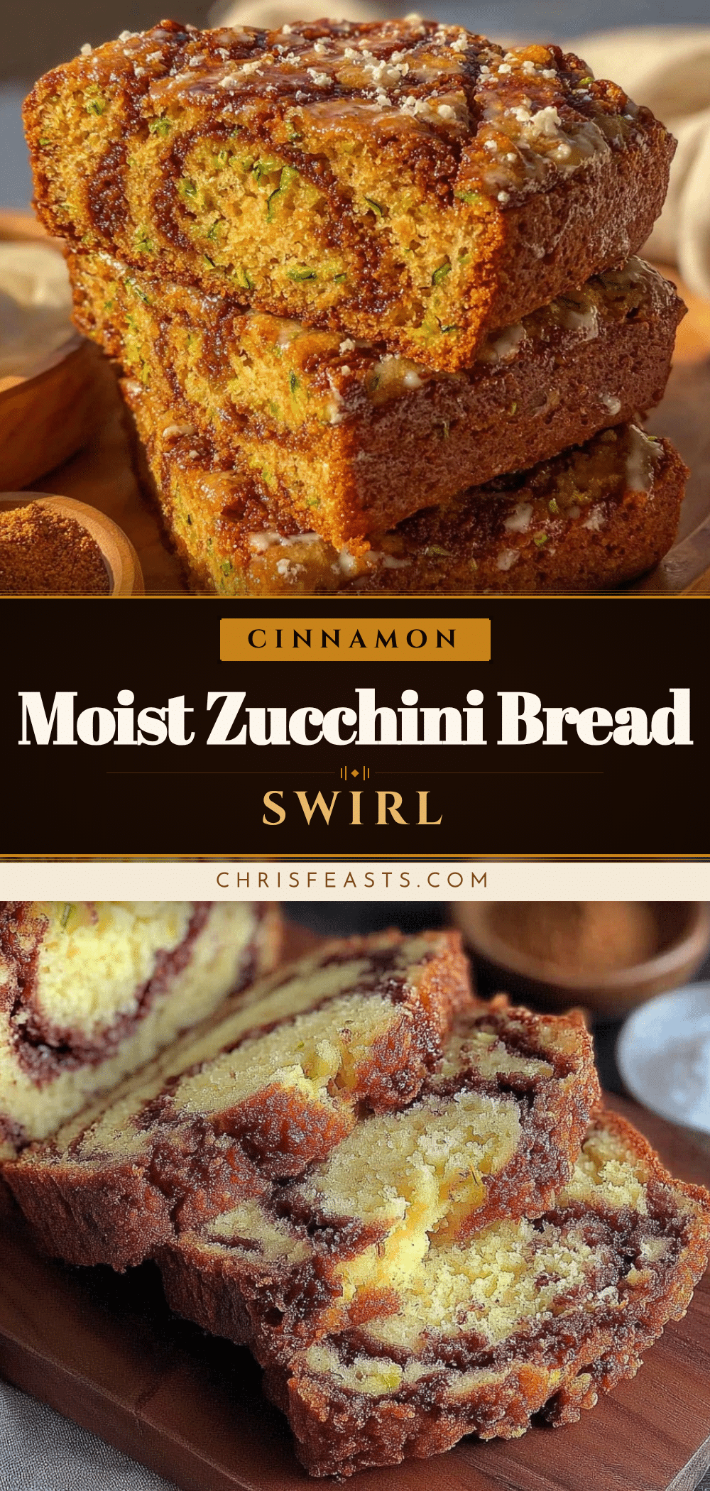 cinnamon swirl zucchini bread recipe