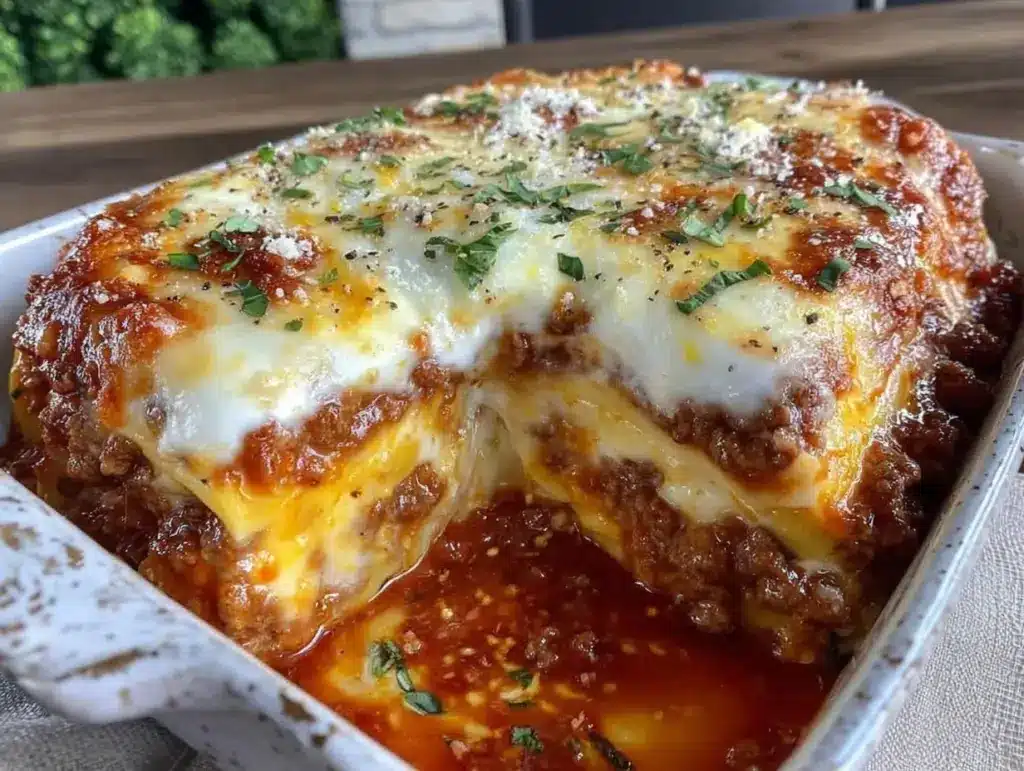 classic beef lasagna - featured image