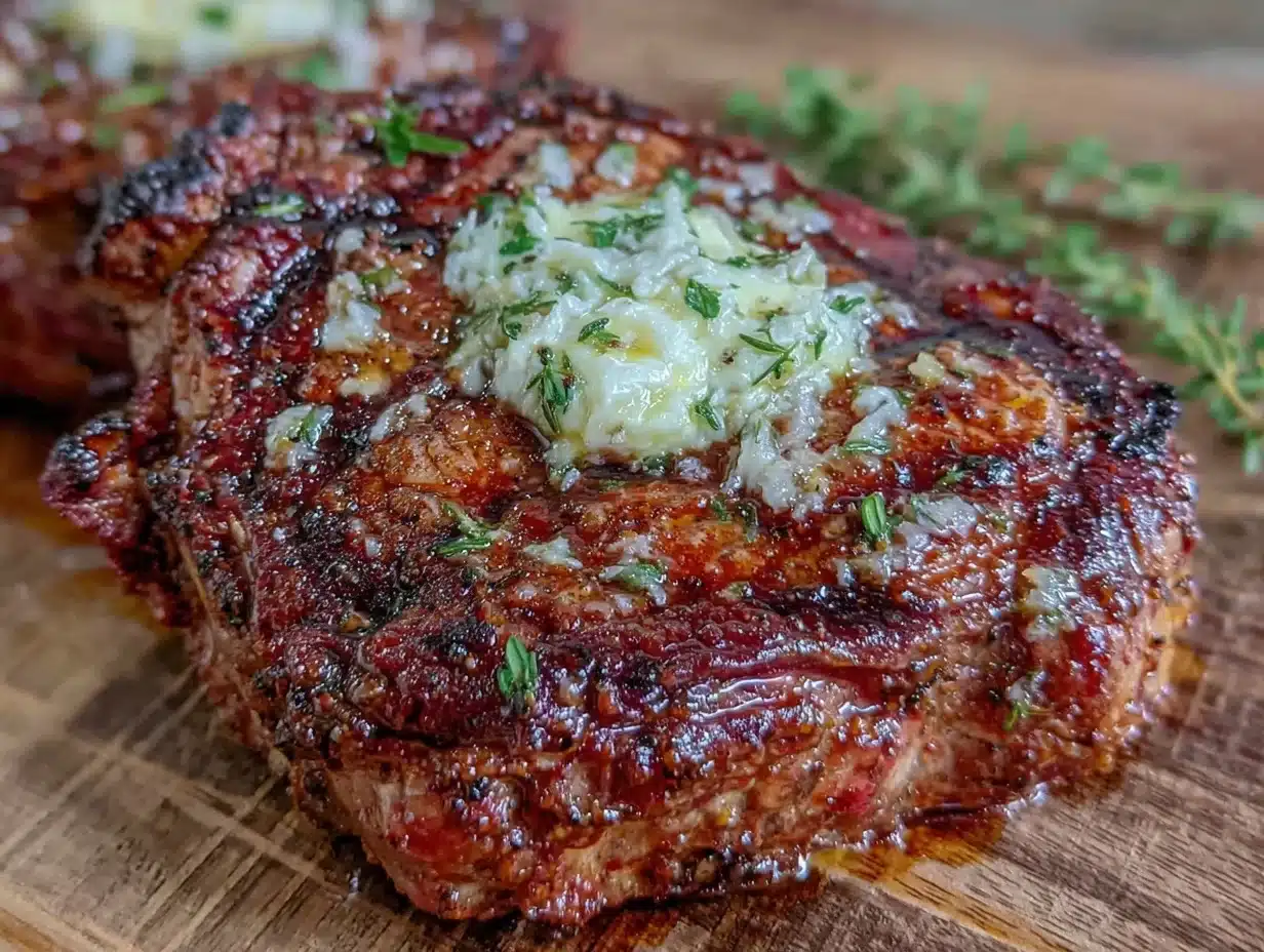 coffee-rubbed grilled ribeye steak - featured image
