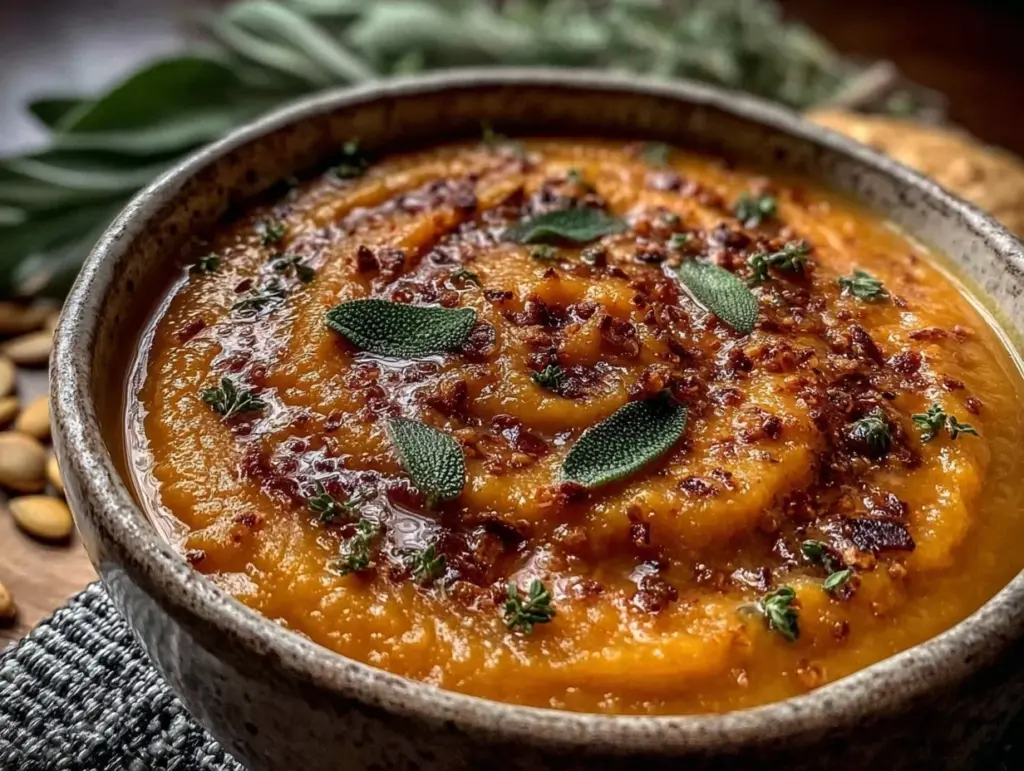 creamy butternut squash soup - featured image