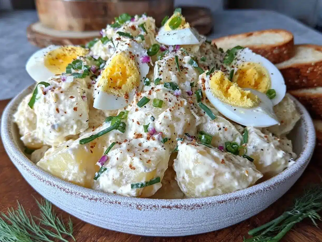 creamy classic potato salad preparation steps