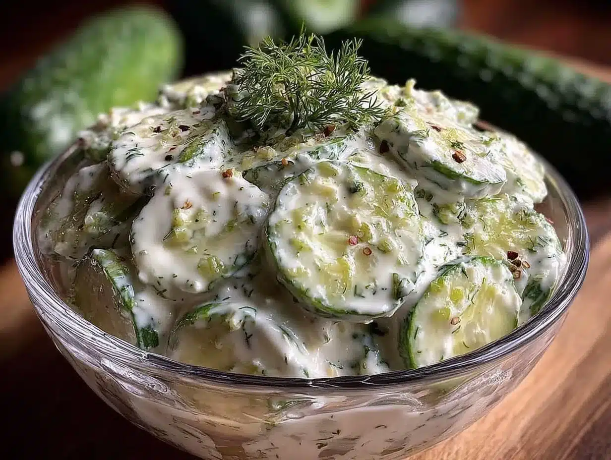 creamy cucumber dill salad preparation steps