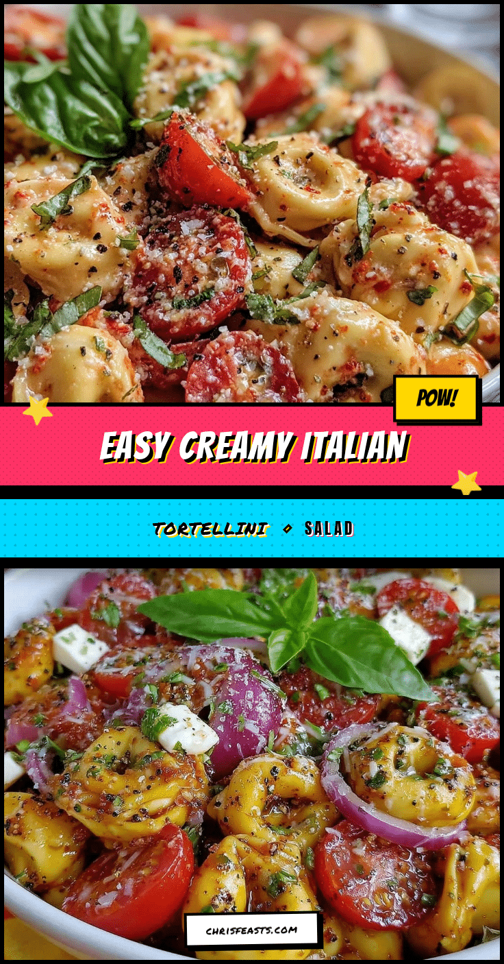 creamy italian tortellini pasta salad recipe