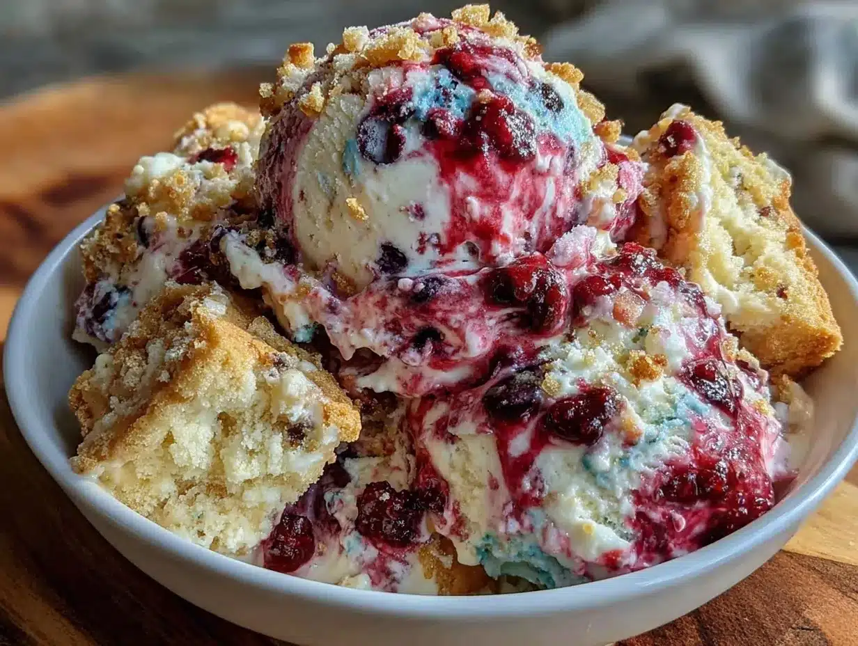 creamy no-churn red white blue ice cream preparation steps