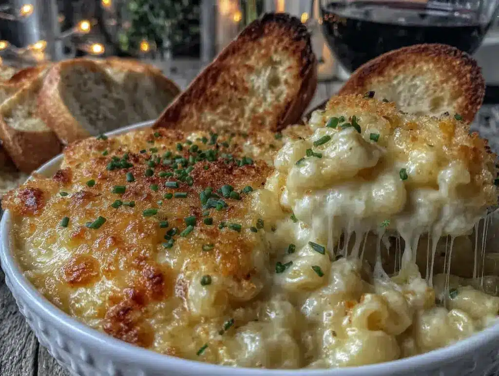 creamy slow cooker mac and cheese - featured image