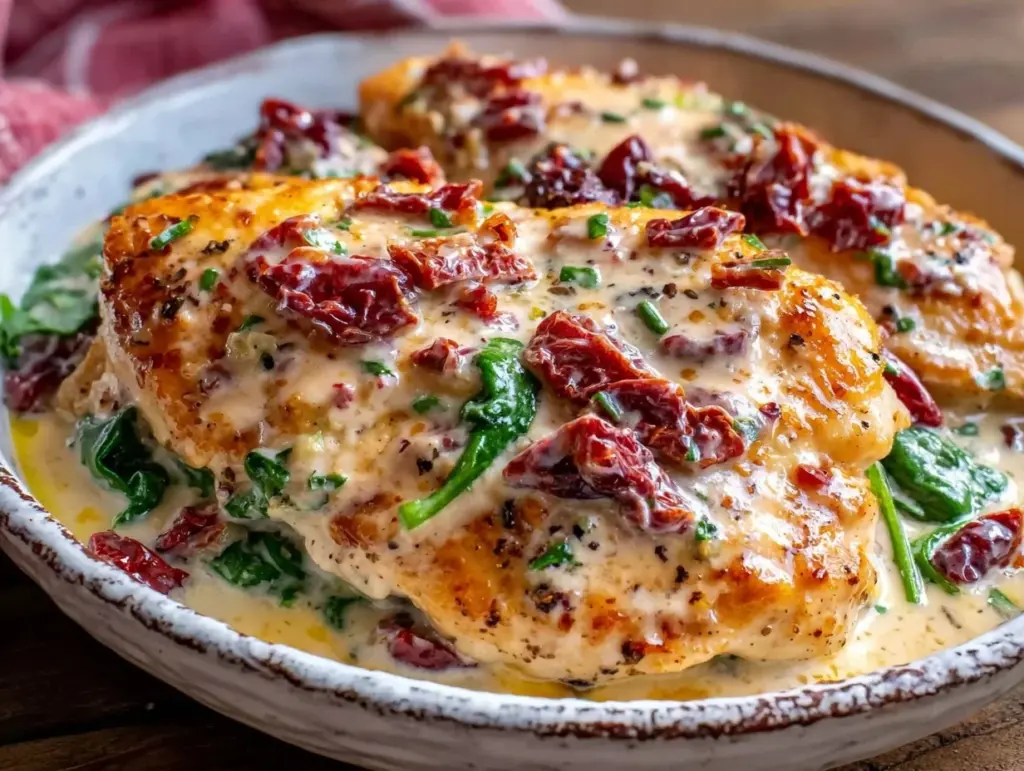 creamy tuscan chicken - featured image