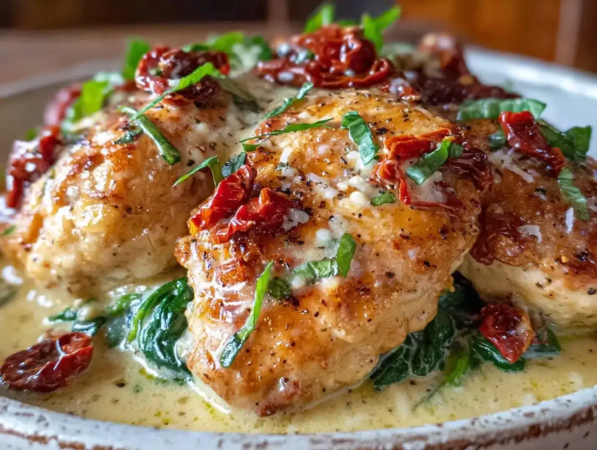 creamy tuscan chicken preparation steps