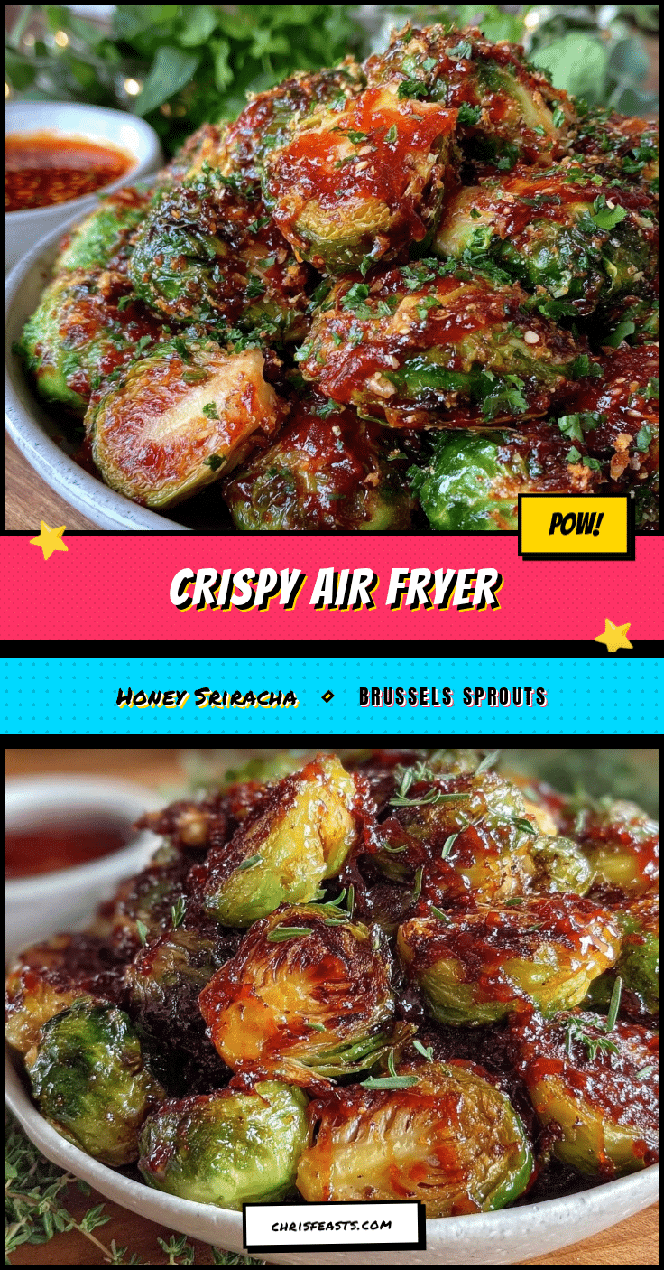 crispy air fryer honey sriracha brussels sprouts recipe