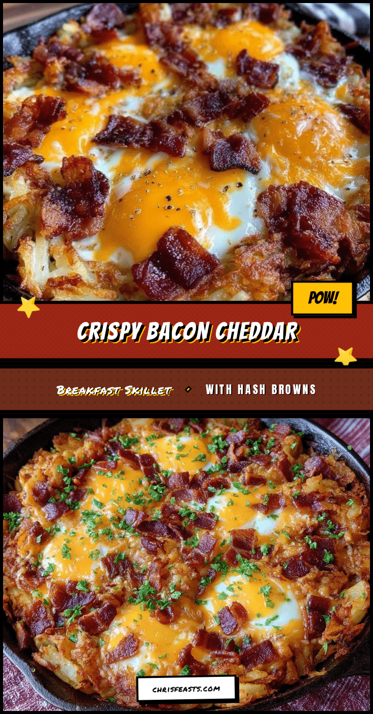 crispy bacon cheddar breakfast skillet recipe