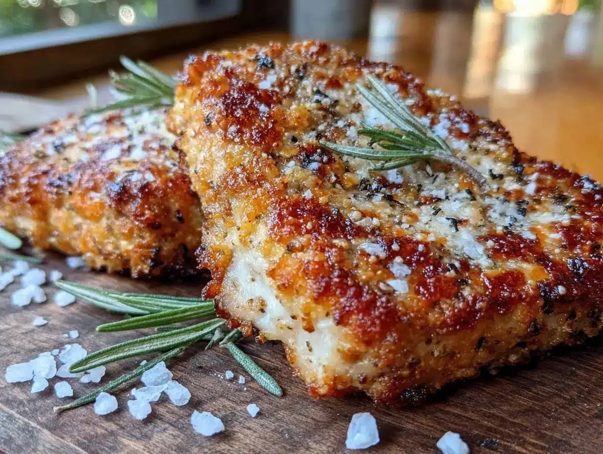 crispy baked parmesan crusted pork chops preparation steps