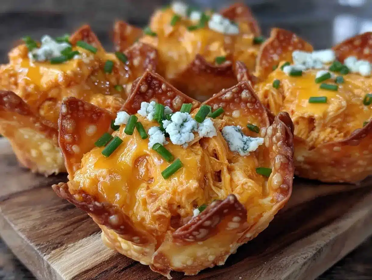 crispy buffalo chicken dip cups preparation steps