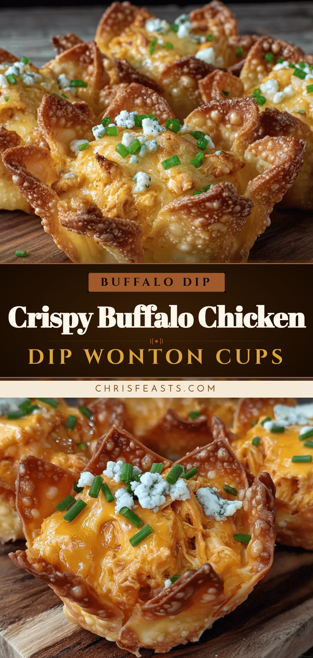 crispy buffalo chicken dip cups recipe