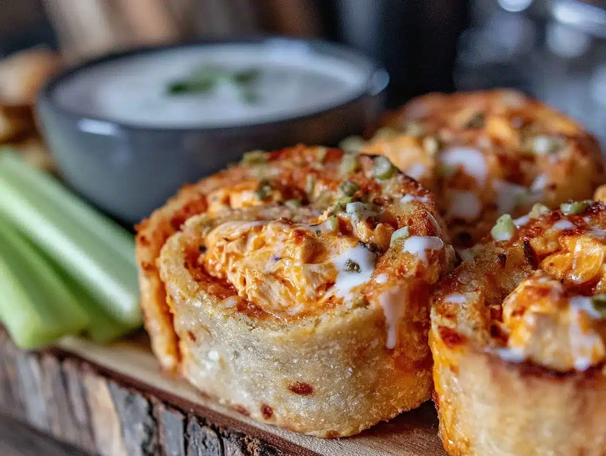 crispy buffalo chicken pinwheels preparation steps