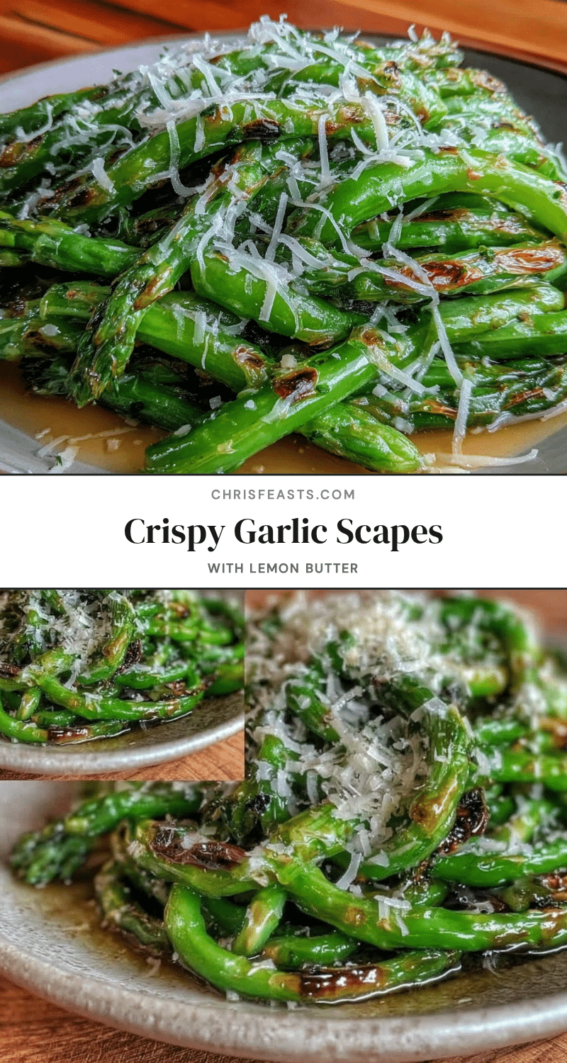 crispy pan-seared garlic scapes recipe