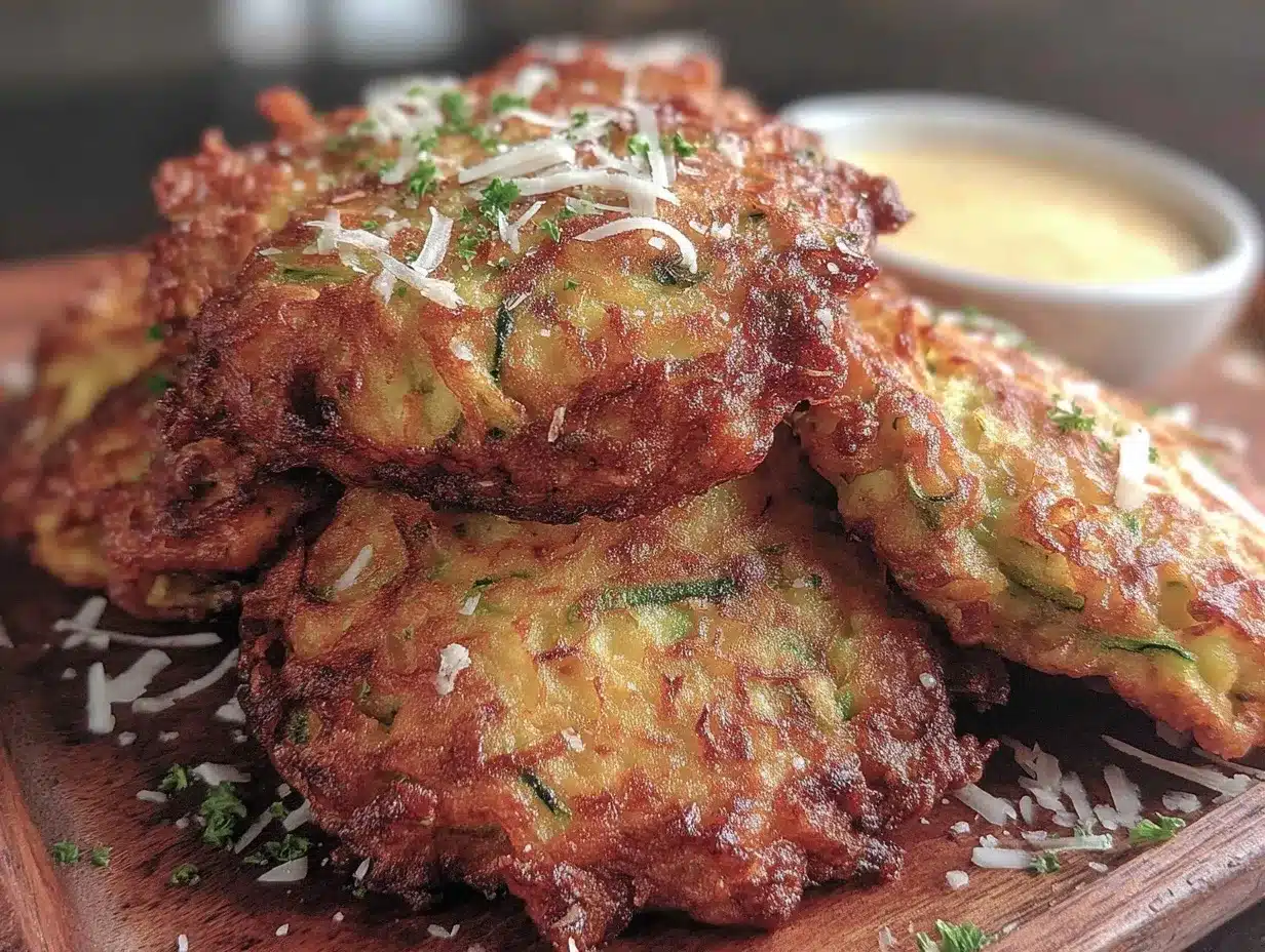 crispy parmesan zucchini fritters preparation steps