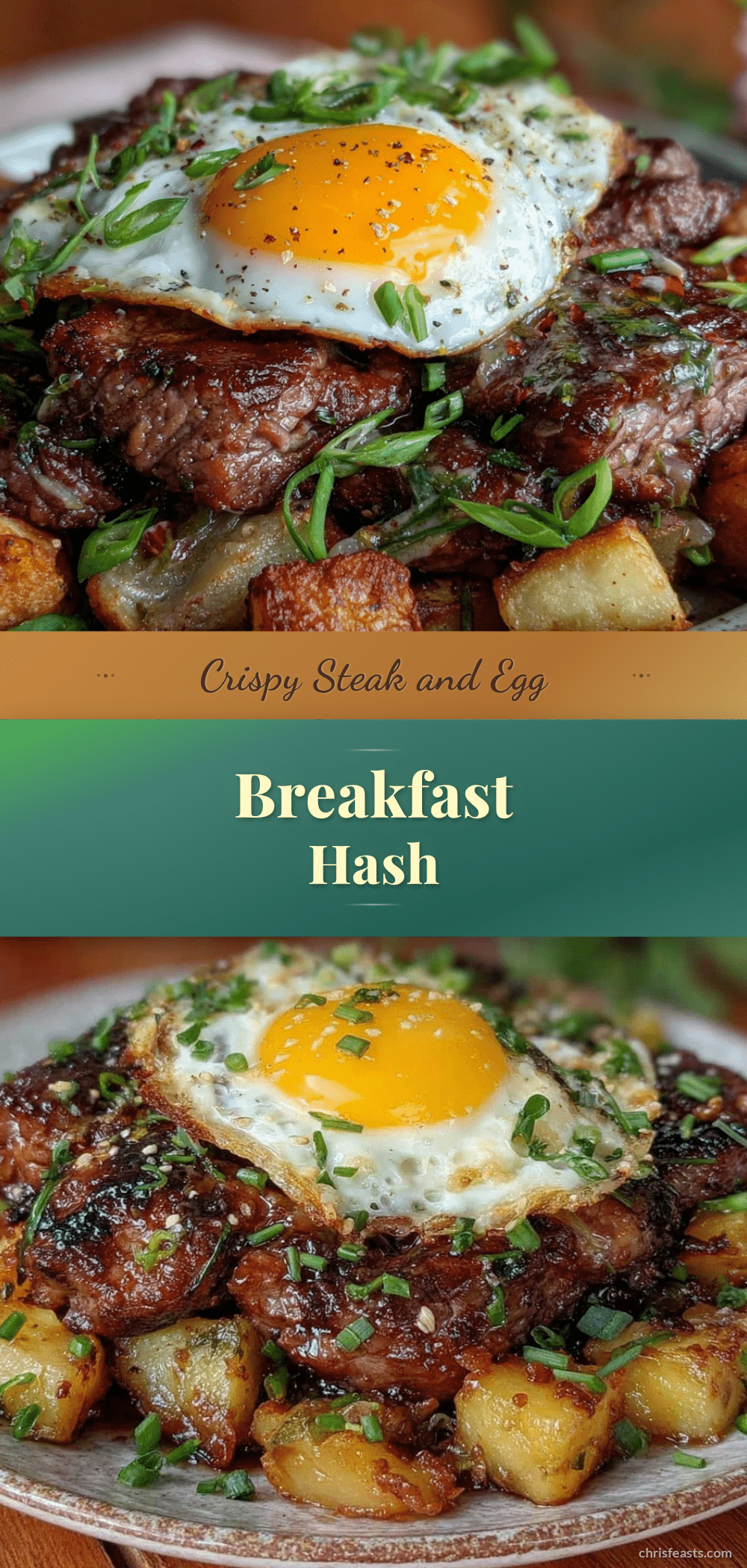 crispy steak and egg hash recipe