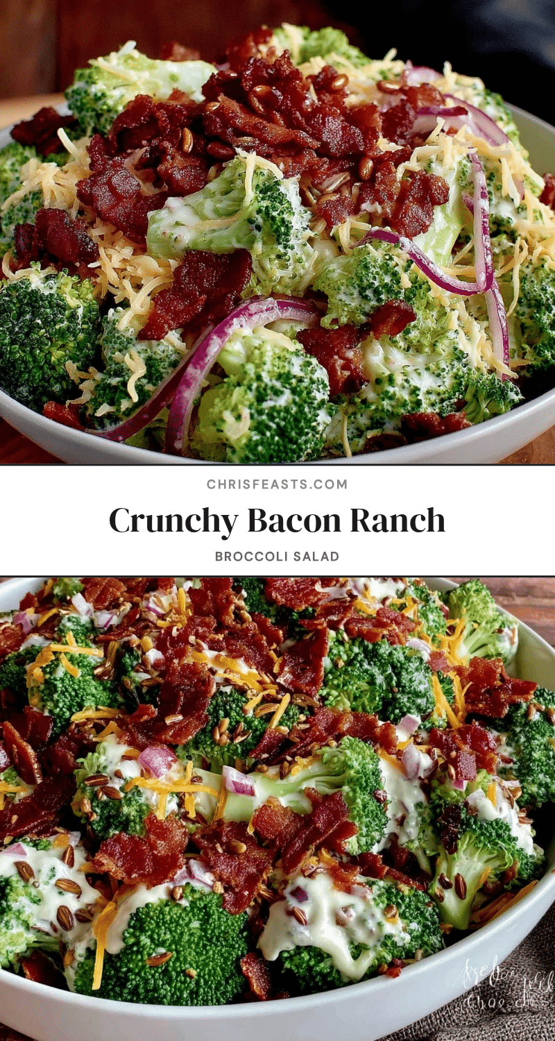 crunchy broccoli bacon ranch salad recipe