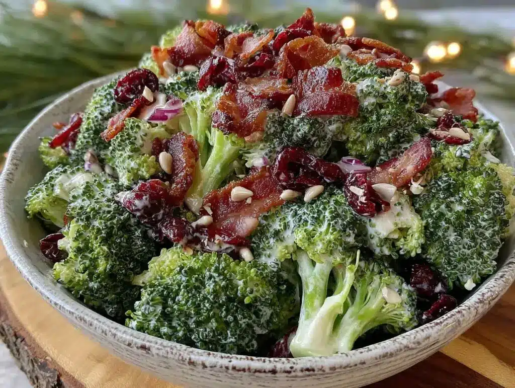 crunchy loaded broccoli salad - featured image