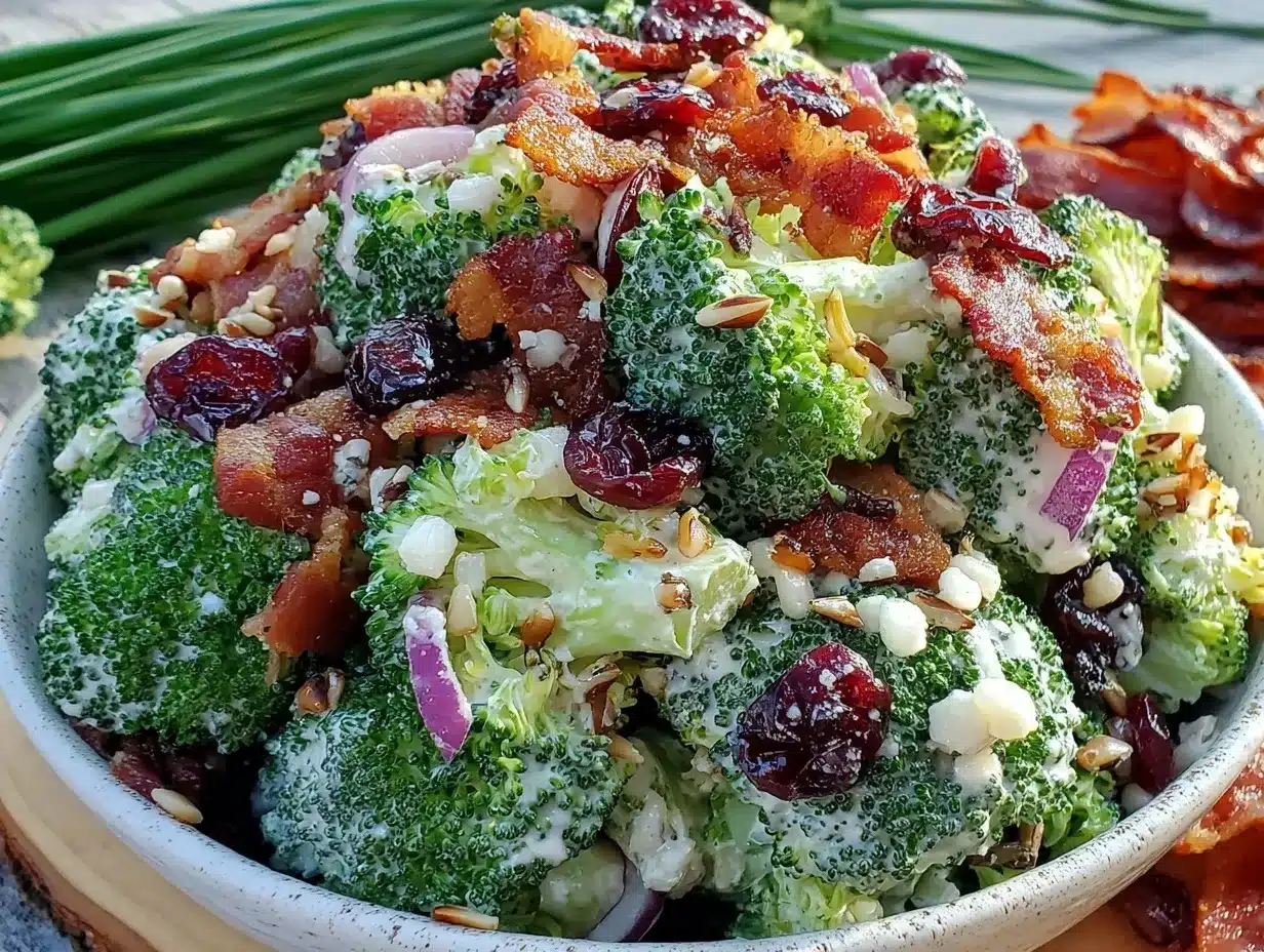 crunchy loaded broccoli salad preparation steps