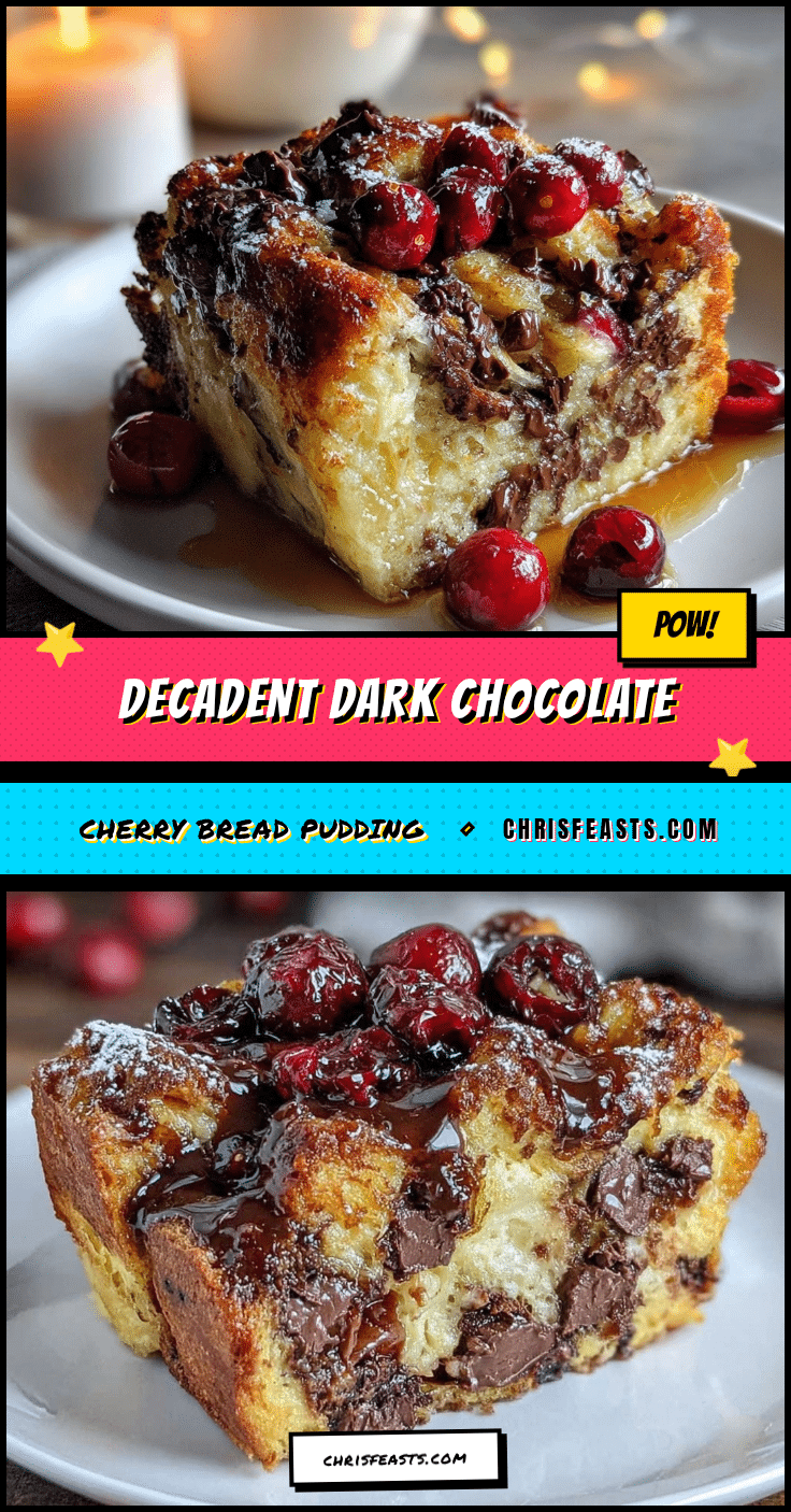 dark chocolate cherry bread pudding recipe